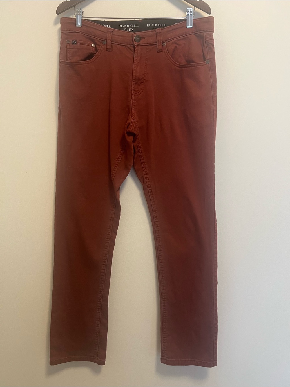Men's Rust Slim Straight Jeans